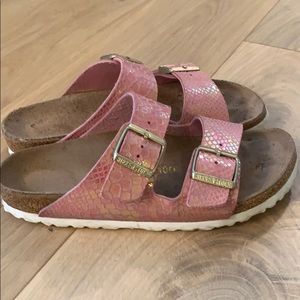 Birkenstock women’s 38 (7.5/8) birko-flor in pink